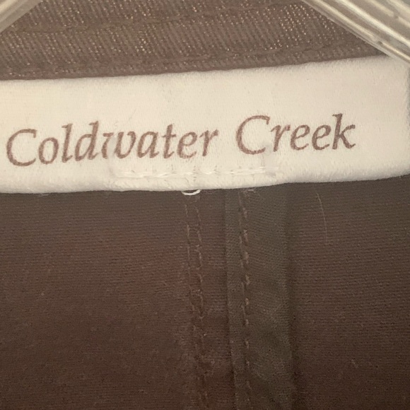Coldwater Creek Bronze Metallic Snap Closure Military Jacket Sz 10 Slip … - Picture 3 of 8